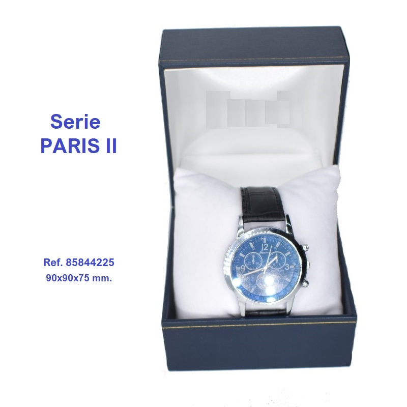 Estuche París cojín reloj 90x90x75 mm.